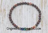 CGB7067 7 chakra 4mm brecciated jasper beaded meditation yoga bracelets