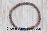 CGB7068 7 chakra 4mm picasso jasper beaded meditation yoga bracelets