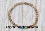 CGB7071 7 chakra 4mm picture jasper beaded meditation yoga bracelets