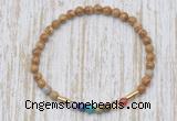 CGB7073 7 chakra 4mm wooden jasper beaded meditation yoga bracelets