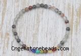 CGB7077 7 chakra 4mm blood jasper beaded meditation yoga bracelets