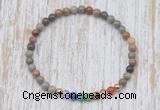 CGB7080 7 chakra 4mm polychrome jasper beaded meditation yoga bracelets