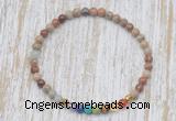 CGB7081 7 chakra 4mm serpentine jasper beaded meditation yoga bracelets