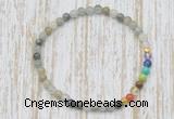 CGB7097 7 chakra 4mm seaweed quartz beaded meditation yoga bracelets