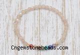 CGB7102 7 chakra 4mm moonstone beaded meditation yoga bracelets