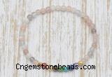 CGB7103 7 chakra 4mm rainbow moonstone beaded meditation yoga bracelets