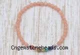 CGB7106 7 chakra 4mm sunstone beaded meditation yoga bracelets