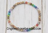 CGB7119 7 chakra 4mm picture jasper beaded meditation yoga bracelets