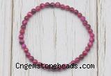 CGB7205 4mm tiny red tiger eye beaded meditation yoga bracelets