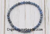 CGB7214 4mm tiny dumortierite beaded meditation yoga bracelets