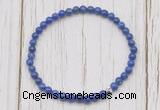 CGB7215 4mm tiny lapis lazuli beaded meditation yoga bracelets