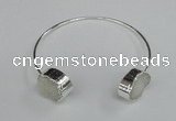 CGB723 13*18mm oval druzy agate gemstone bangles wholesale