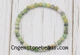 CGB7245 4mm tiny Australia chrysoprase beaded meditation yoga bracelets