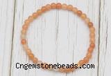 CGB7247 4mm tiny red aventurine beaded meditation yoga bracelets