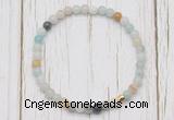 CGB7251 4mm tiny amazonite beaded meditation yoga bracelets