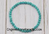 CGB7254 4mm tiny turquoise beaded meditation yoga bracelets