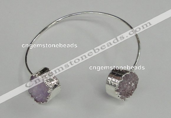 CGB727 15mm coin druzy agate gemstone bangles wholesale