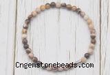 CGB7270 4mm tiny Australian zebra jasper beaded meditation yoga bracelets