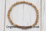 CGB7273 4mm tiny wooden jasper beaded meditation yoga bracelets