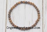 CGB7274 4mm tiny elephant skin jasper beaded meditation yoga bracelets