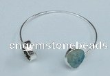 CGB728 15mm coin druzy agate gemstone bangles wholesale