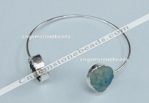 CGB728 15mm coin druzy agate gemstone bangles wholesale