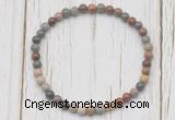 CGB7280 4mm tiny polychrome jasper beaded meditation yoga bracelets