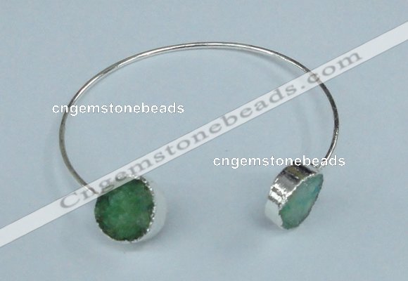 CGB729 15mm coin druzy agate gemstone bangles wholesale