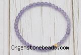 CGB7291 4mm tiny light amethyst beaded meditation yoga bracelets