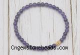 CGB7292 4mm tiny amethyst beaded meditation yoga bracelets