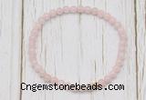 CGB7293 4mm tiny pink morganite beaded meditation yoga bracelets
