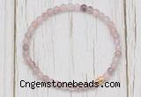 CGB7295 4mm tiny strawberry quartz beaded meditation yoga bracelets