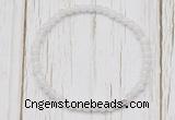 CGB7301 4mm tiny white moonstone beaded meditation yoga bracelets