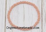 CGB7306 4mm tiny sunstone beaded meditation yoga bracelets