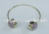 CGB732 15mm coin druzy agate gemstone bangles wholesale