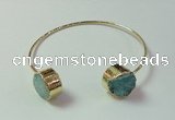 CGB733 15mm coin druzy agate gemstone bangles wholesale