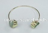 CGB734 15mm coin druzy agate gemstone bangles wholesale