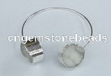 CGB738 20mm coin druzy agate gemstone bangles wholesale