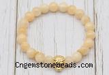 CGB7382 8mm honey jade bracelet with tiger head for men or women