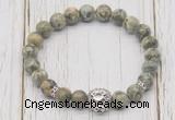 CGB7396 8mm rhyolite bracelet with lion head for men or women