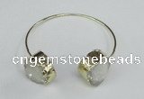 CGB742 20mm coin druzy agate gemstone bangles wholesale