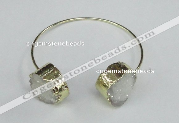 CGB742 20mm coin druzy agate gemstone bangles wholesale