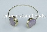 CGB743 20mm coin druzy agate gemstone bangles wholesale