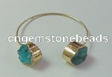 CGB744 20mm coin druzy agate gemstone bangles wholesale