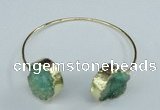 CGB745 20mm coin druzy agate gemstone bangles wholesale