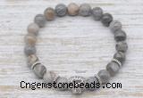 CGB7458 8mm silver needle agate bracelet with lion head for men or women