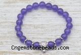 CGB7477 8mm candy jade bracelet with tiger head for men or women