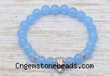 CGB7478 8mm candy jade bracelet with tiger head for men or women