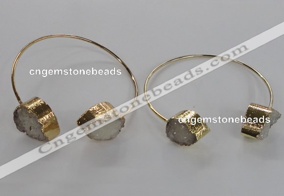 CGB748 13*18mm - 15*20mm teardrop druzy agate gemstone bangles