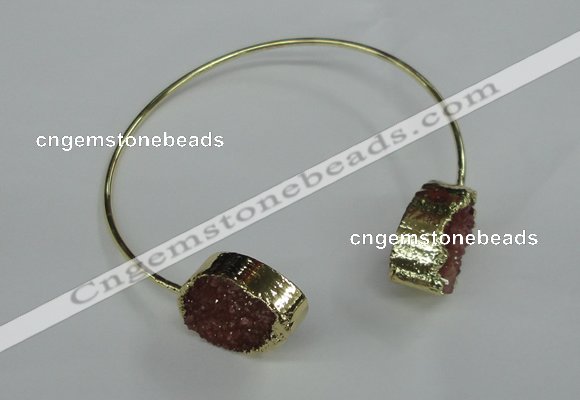 CGB749 13*18mm - 15*20mm teardrop druzy agate gemstone bangles